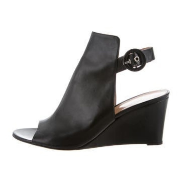 Gianvito Rossi Leather Wedge Sandals - Picture 1 of 8